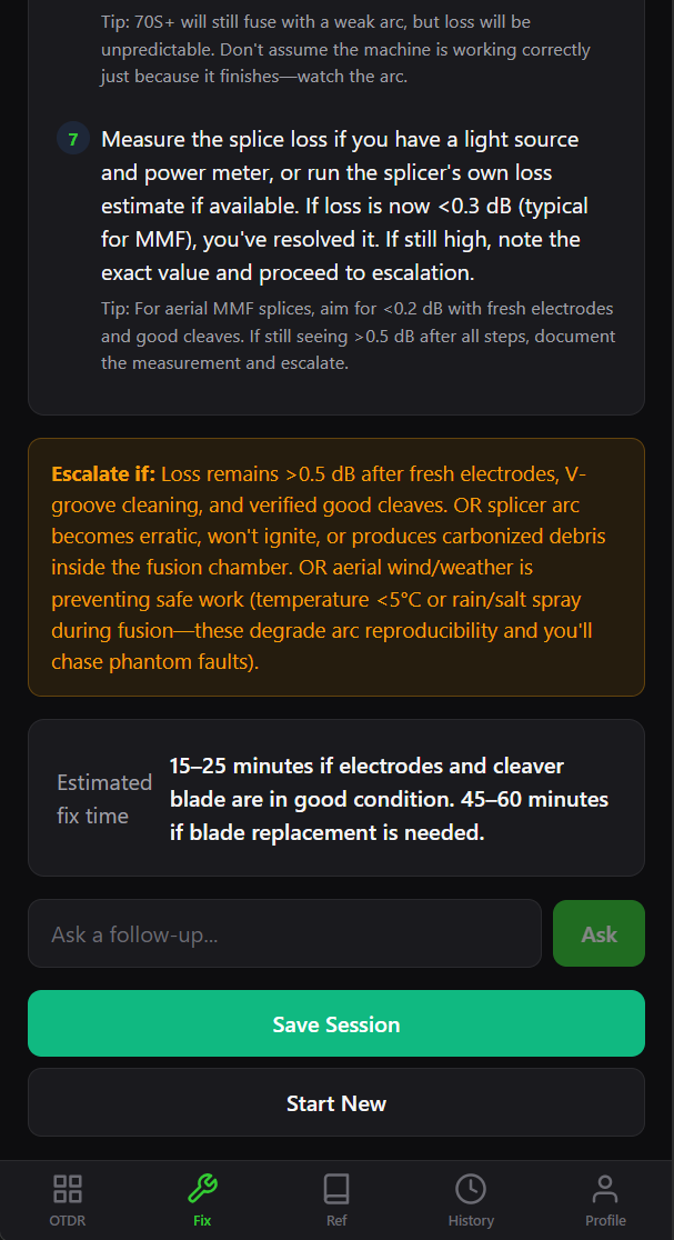 Step-by-step fix